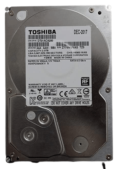 Toshiba 2TB Hard Disk Drive